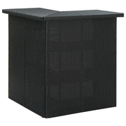Set Bar da Giardino 16 pz con Cuscini in Polyrattan Nero 3064929
