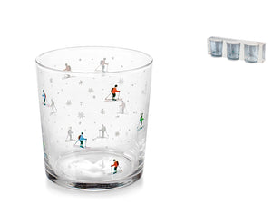 Set 3 Bicchieri Retro Skiers 35 cl