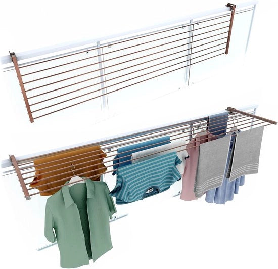 Sostegno a Scaletta - Sostegno a Muro - Per Radiatore, Porta, Balcone - Spazio di Stoccaggio Seco
