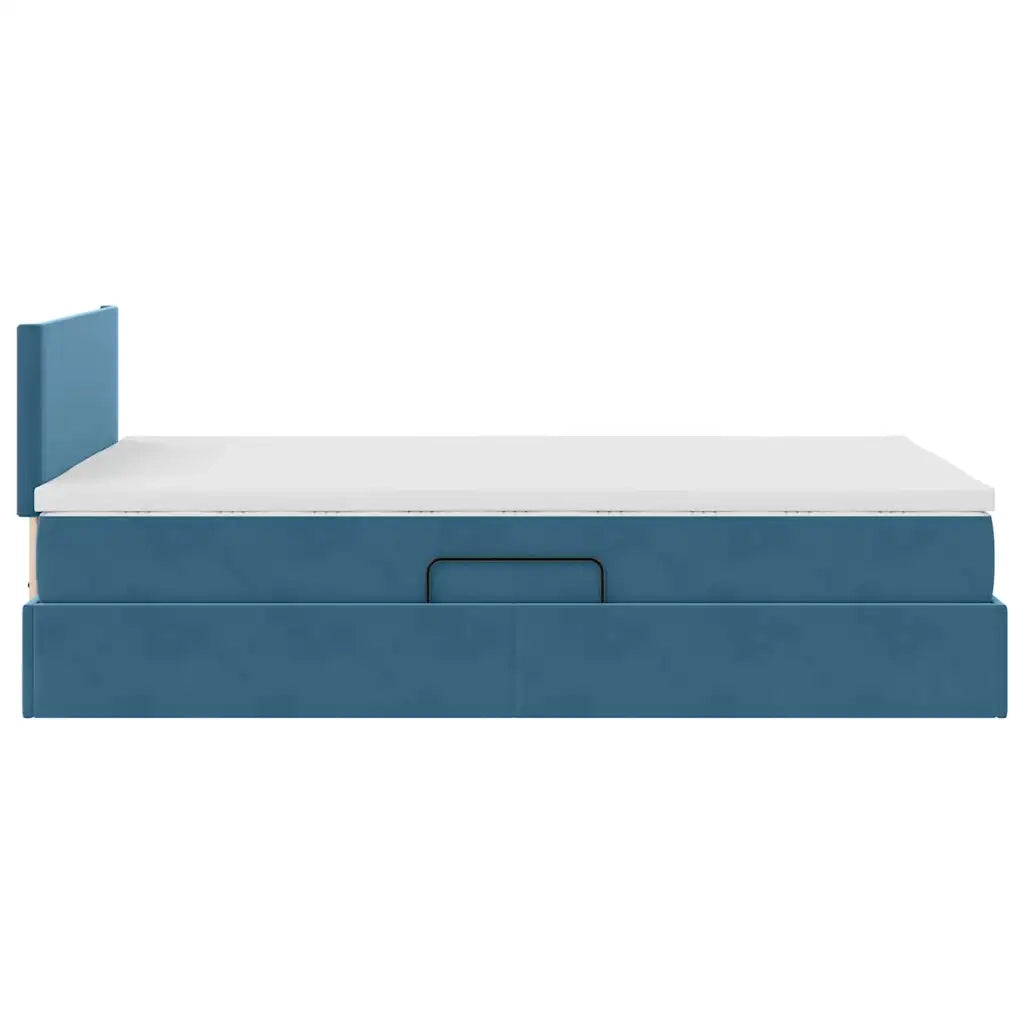 Letto con Contenitore Blu Scuro 120 x 200 cm Velluto 3370693