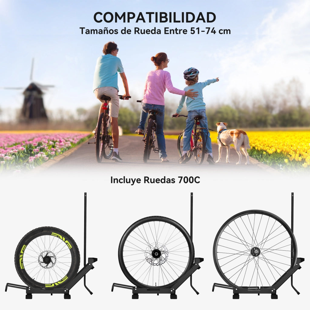 Supporto Biciclette Pieghevole ¨C Zephmum ¨C 75x41x71-81 cm Nero
