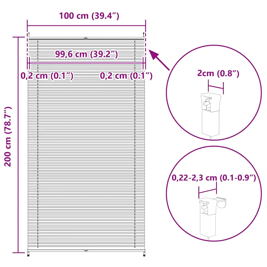Tenda Plissettata | Tenda pliss¨¨ 100x200cm Crema