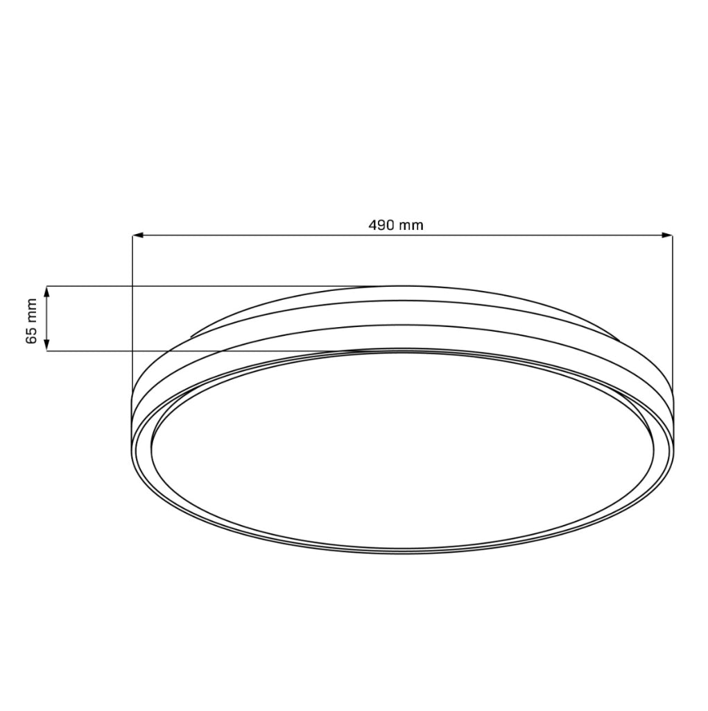 Plafoniera LED 72W 49cm telecomando CCT IP44 Polux Cassandra
