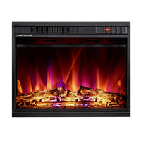 Camino Elettrico da Incasso 47x58,4x18 cm Effetto Fiamma 1500W Lorance Nero