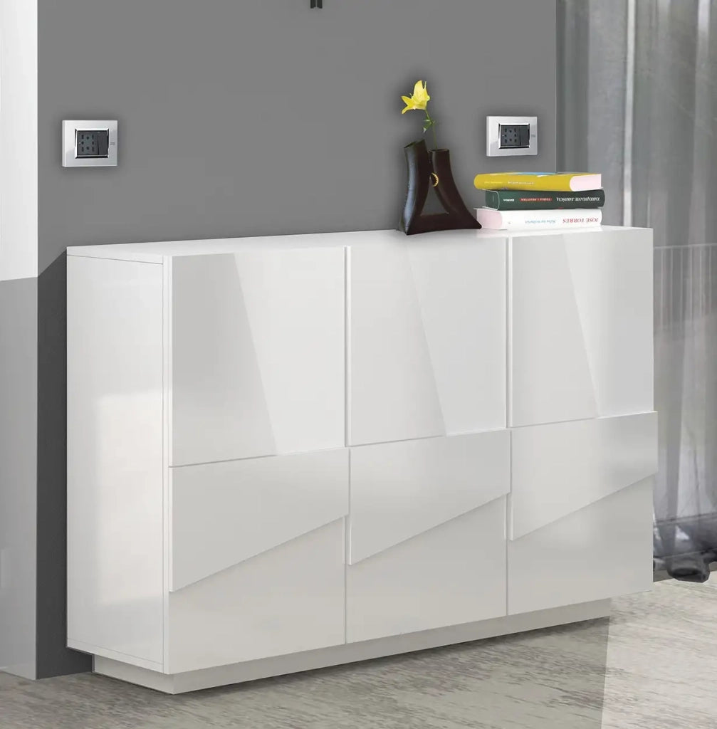Mobile PING L 121.8 x H 86 x P 39.2 cm bianco lucido