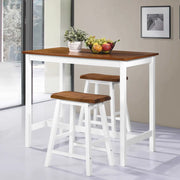 Set Tavolo da Bar e Sgabelli 3 pz in Legno Massello 245547