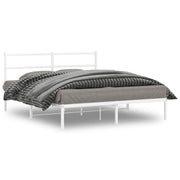 Giroletto con Testiera Metallo Bianco 150x200 cmcod mxl 110493