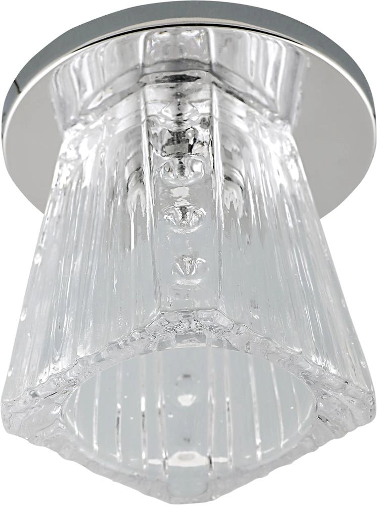 Plafoniera soffitto SK-58 1xG4 cromo vetro Candellux