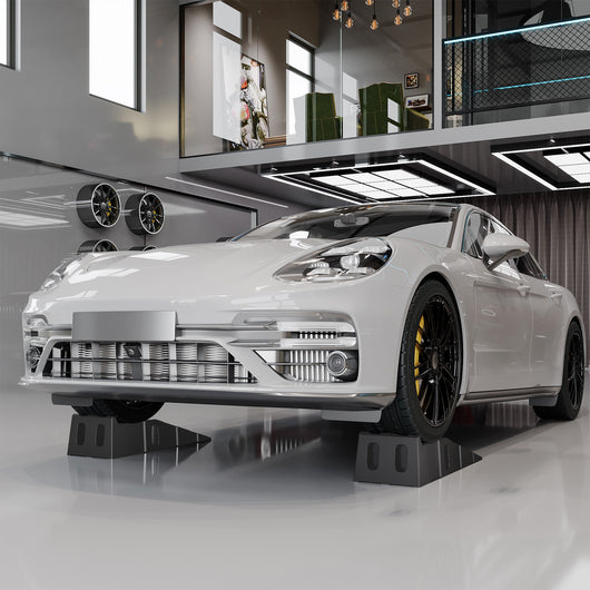 Set 2 Cunei per Camper Auto, 90,5x30x21,5cm, max 5 t, materiale antiscivolo in PP, per livellamento veicolo