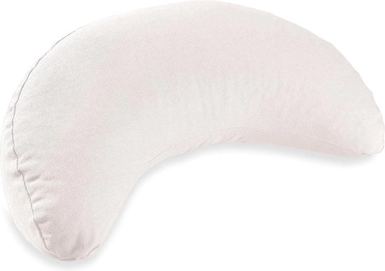 Cuscino di Meditazione a Forma di Mezza Luna - Cuscino Yoga con Copertura Rimovibile in Cotone Biologico - Pienificazione Duratura in Spelta