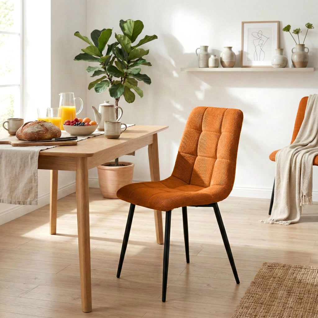 Set di 2 sedie da pranzo Antibes Cord 3
