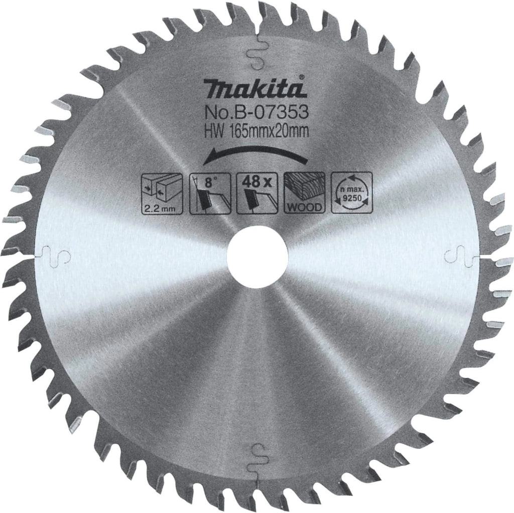 Makita B-07353 - Lama con punta in carburo, 165 mm x 20 mm