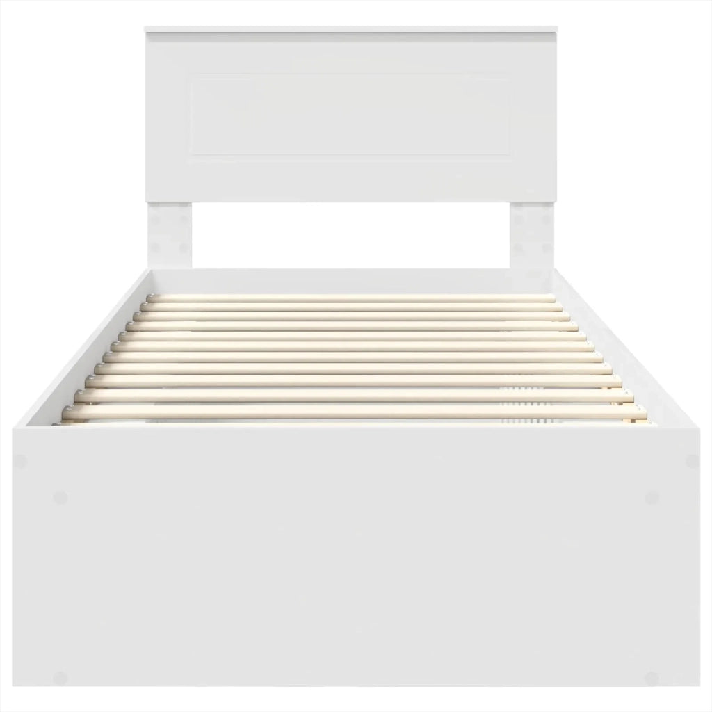 Struttura del letto Bianco 75 x 190 cm Legno multistrato