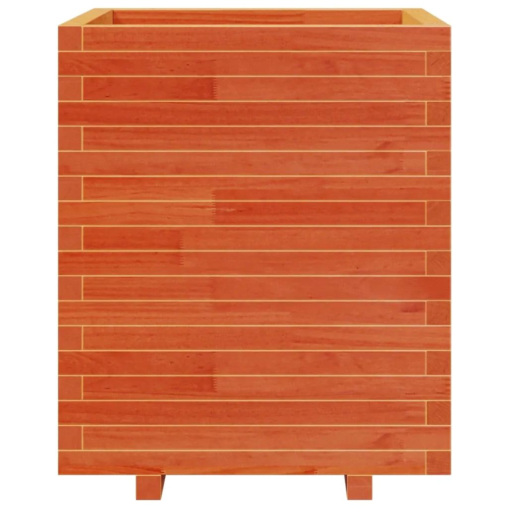 Fioriera Giardino Marrone Cera 60x60x72,5cm Legno Massello Pino