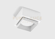 SYME lampada da Soffitto 1 Luce attacco GX53 Quadrata bianco in gesso e alluminio l.11cm