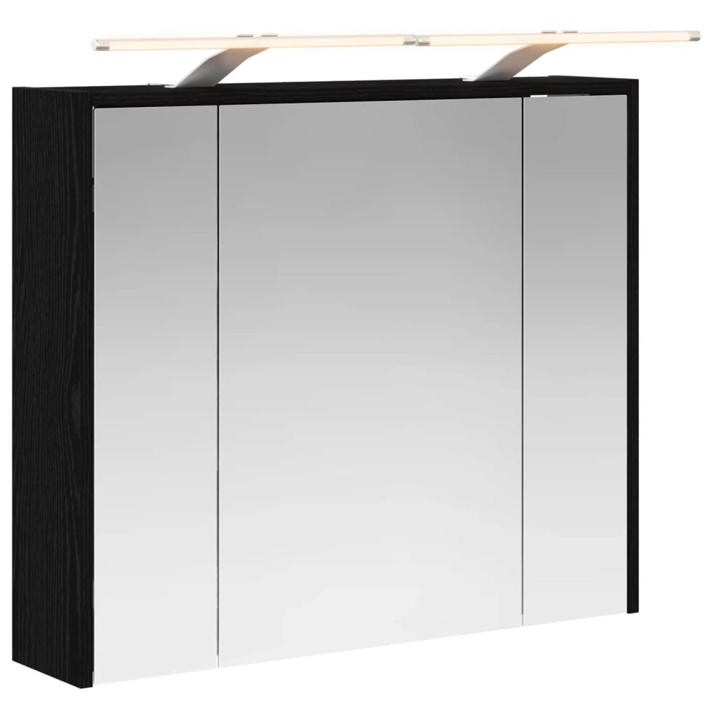 Mobiletto per specchio da bagno Rovere Nero 73,5 x 16 x 62,5 cm 889176