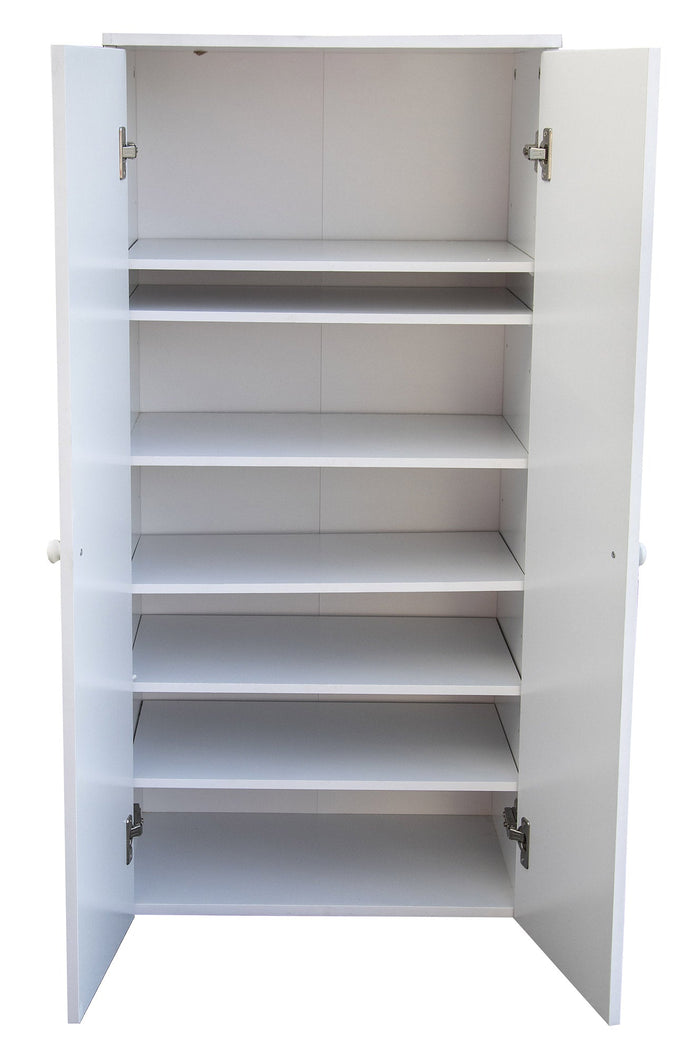 Mobiile 2 Ante 7 Ripiani 55x34x112 cm in PB Bianco