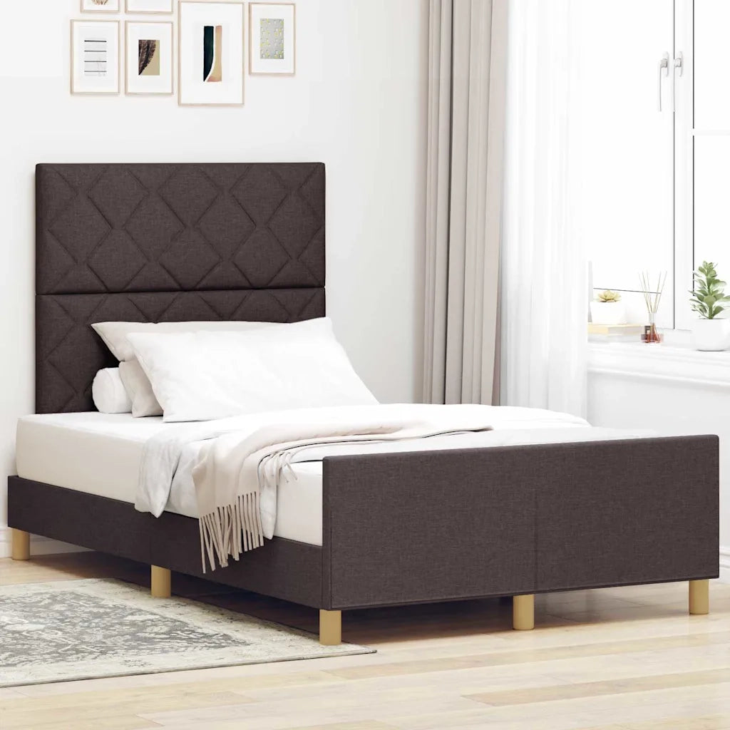 Struttura del letto-Giroletto Marrone scuro 120 x 200 cm Tessuto 561441