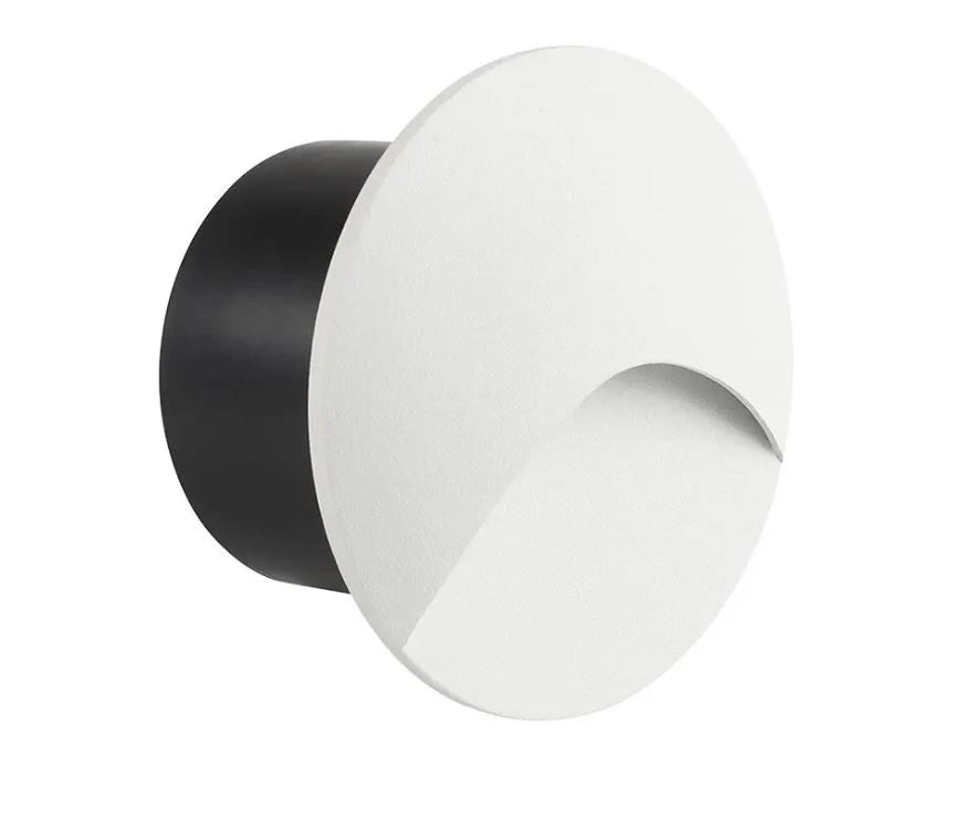 Faretto LED Segnapasso Rotondo da Incasso 3W in Alluminio Bianco 3000K IP65