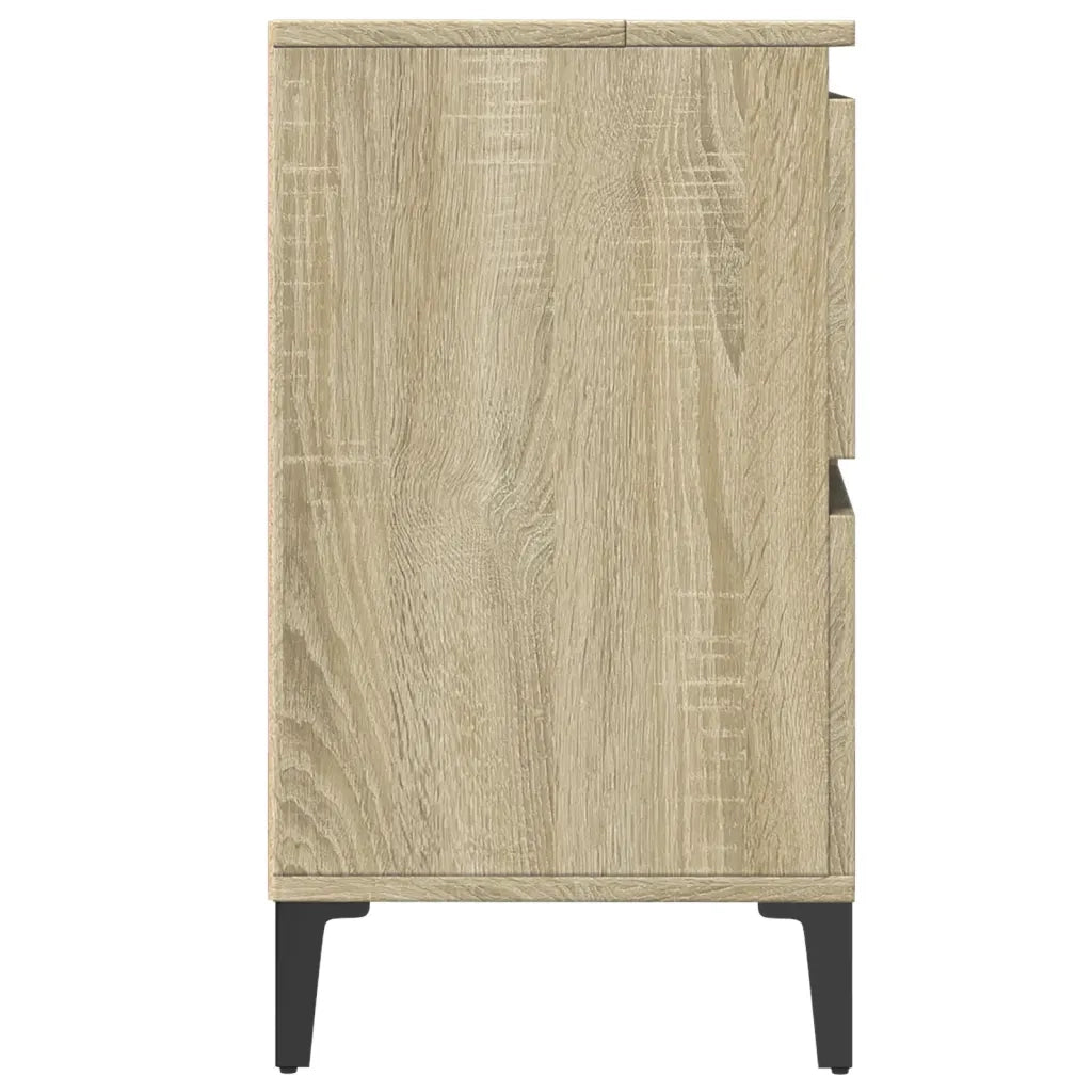 Mobile Lavabo-Armadietto da bagno Rovere Sonoma 80x33x60 cm in Legno Multistrato 673989