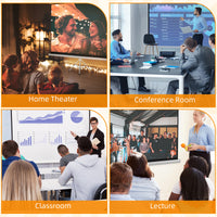 Telo per Proiettore Pieghevole da 100" con Treppiede Regolabile 235,8x8x136 cm in Plastica e Metallo Bianco