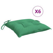 Cuscini per Sedia 6 pz | Cuscini per sedie Verdi 40x40x7 cm in Tessuto Oxford