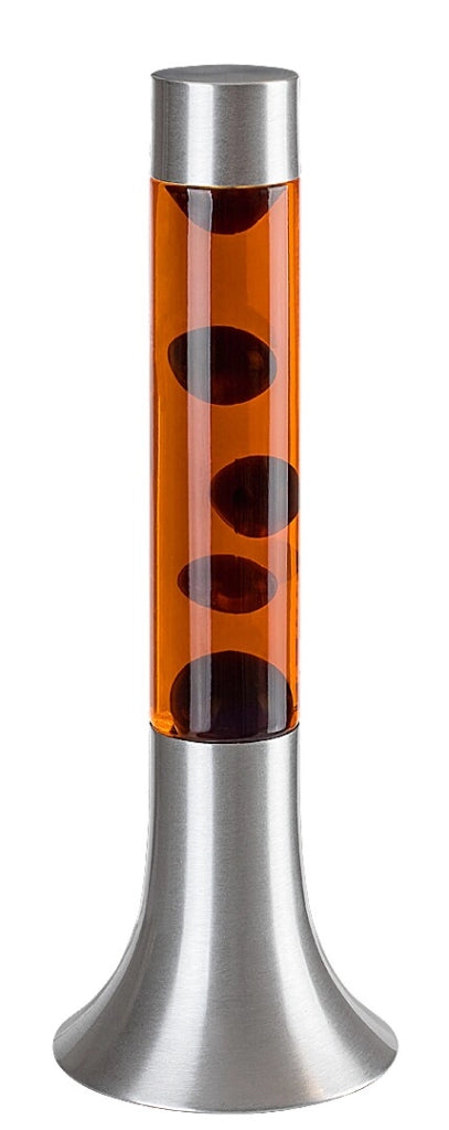 Lampada lava Rabalux Poppilol arancio LED 25W argento