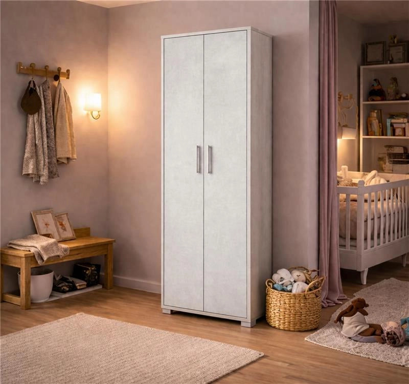 ARMADI DA ARREDO CON 2 ANTE DIMENSIONI 199X71X41 CM COLORE OSSIDO BIANCO