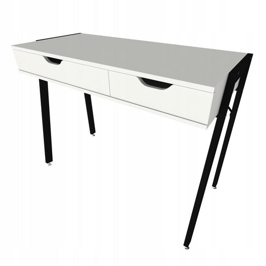 Scrivania da 80x40x90 cm, finitura bianca, ideale per lo studio o la cameretta.