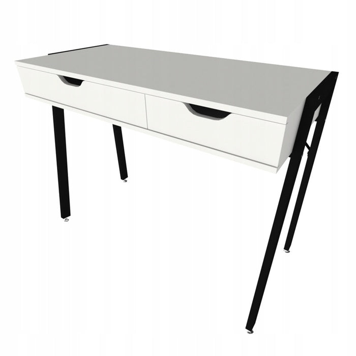 Scrivania da 80x40x90 cm, finitura bianca, ideale per lo studio o la cameretta.