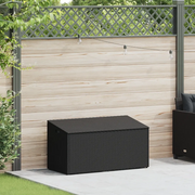 Baule da giardino nero 110x50x58 cm in polyrattan 4104069