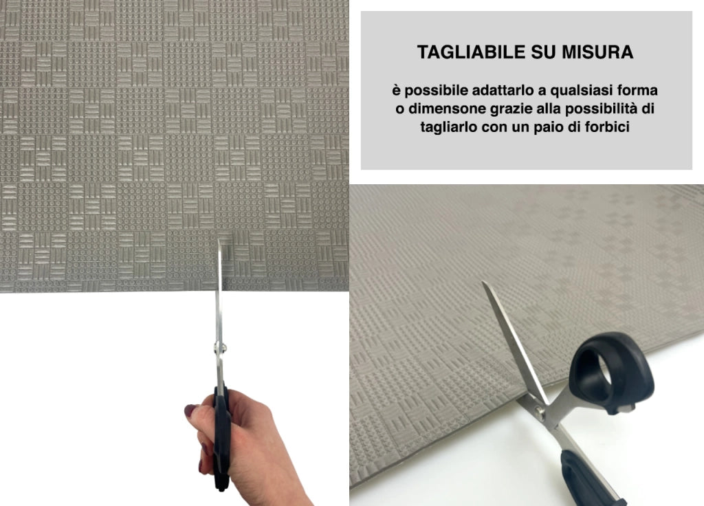 Tappeto Passatoia Antiscivolo Con Stampa Digitale Dis. Elfo Colore Grigio - 50x280 - Grigio