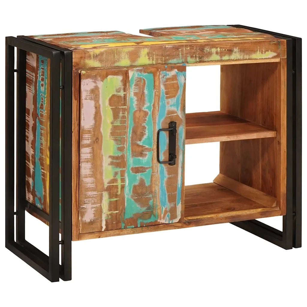 Armadio sottolavello Multicolore Legno Recuperato Massello 4102774
