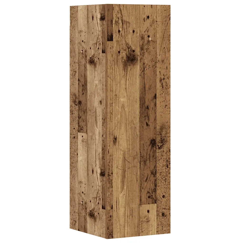 Set Mobile TV 6 pz-Credenza per TV Montato a Parete Legno Antico in Truciolato 852641