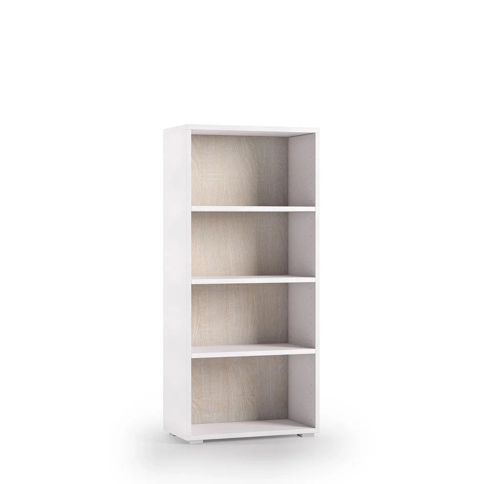 LIBRERIA BOOK 4 VANI 60X30XH120CM BIANCA/ROVERE.