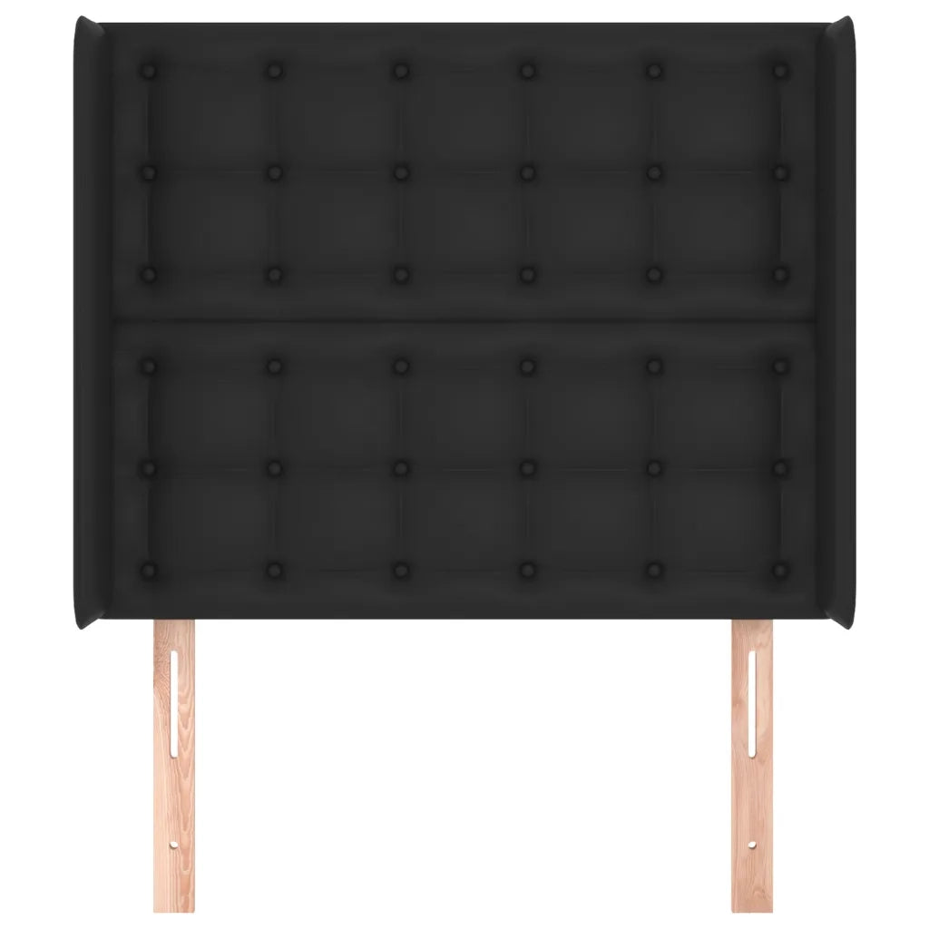 Testiera ad Orecchio Nera 83x16x118/128 cm in Similpelle 3119652