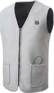 Vestone di Calefacente - Con Fonte USB - Calefacente Bodywarmer - Vestone Auto Calefacente - Bodywarmer Calefatto - Regolabile Temperatura - Lavabile - Senza Maniche - XXL - Nero