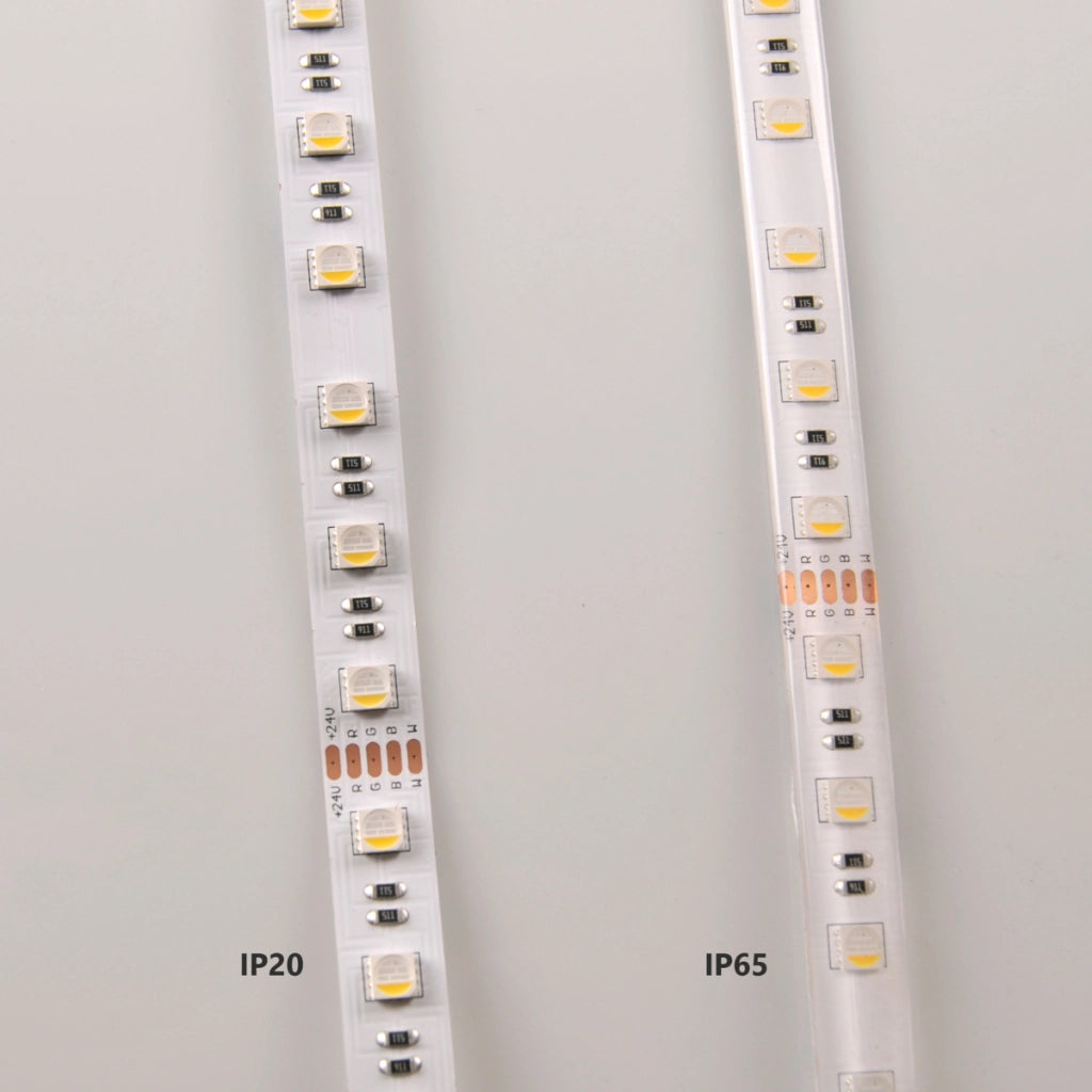 Kit striscia LED 3m 24V RGB+4000K IP65 telecomando Polux