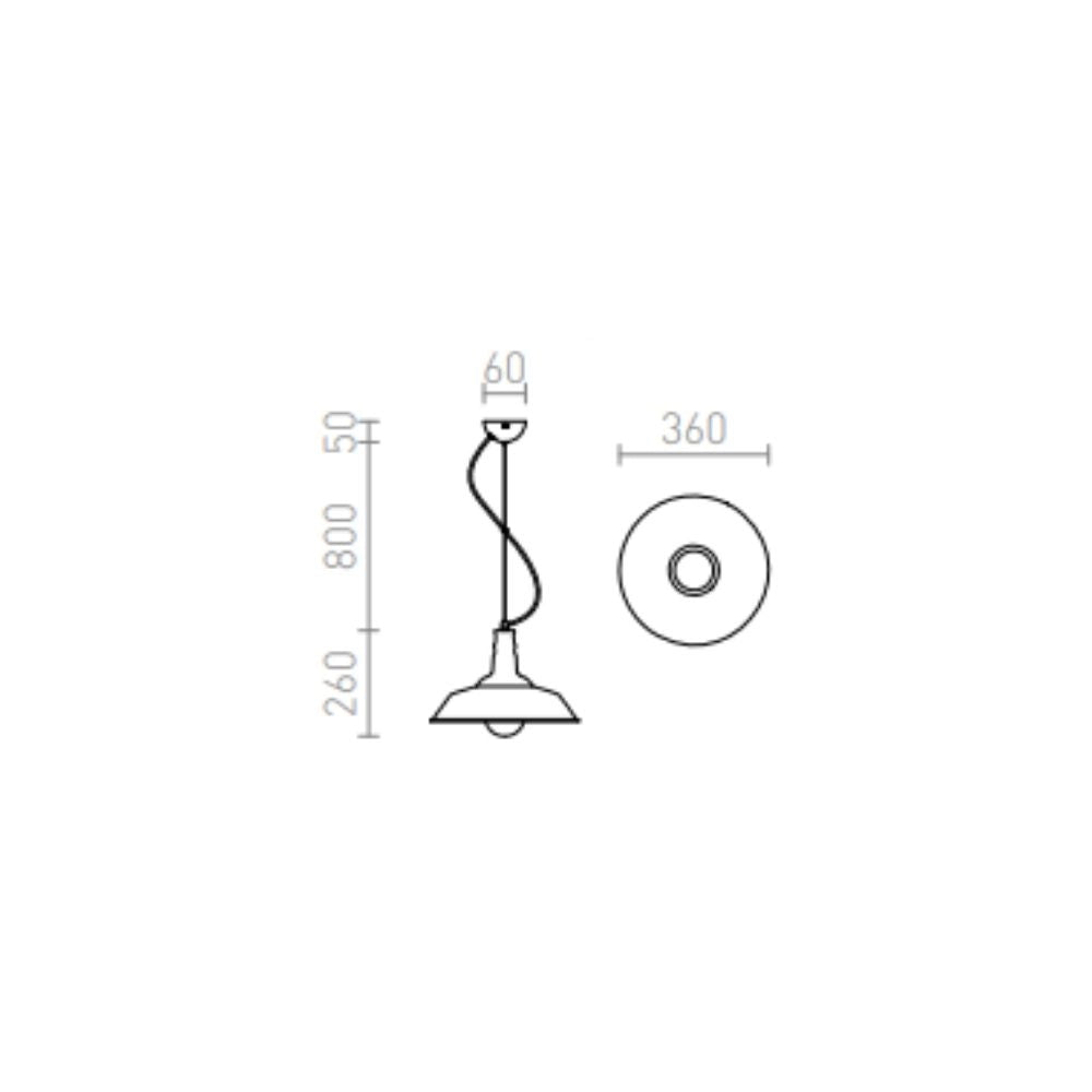 Lampadario lampada GOLDIE 36 a sospensione nero/bianco 230V E27 42W