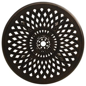 Tavolo da Giardino Bronzo 78x78x72 cm in Alluminio Pressofuso 315582