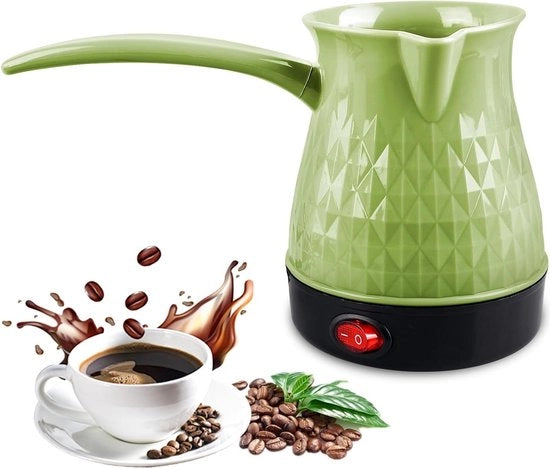 Induttore per caffè turco 500 ml - macchina per caffè turco per campeggio, koffiekoker mokkakan, caffè turco elettrico - stile (verde)