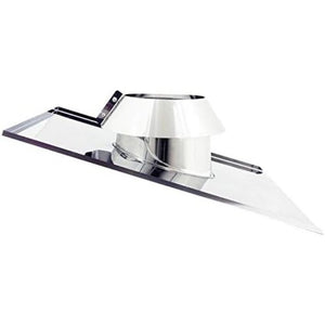 Faldale inclinato inox 6 decimi aisi 304 per canna fumaria (80mm