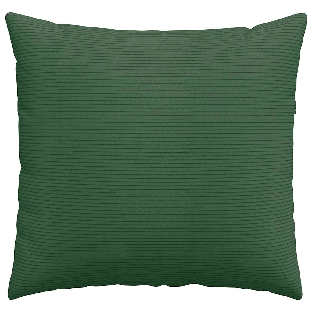 Cuscini da Divano 2 pz-Set di 2 Cuscini per Sofa Verde Scuro 50 x 50 cm Tessuto in Cords 639521