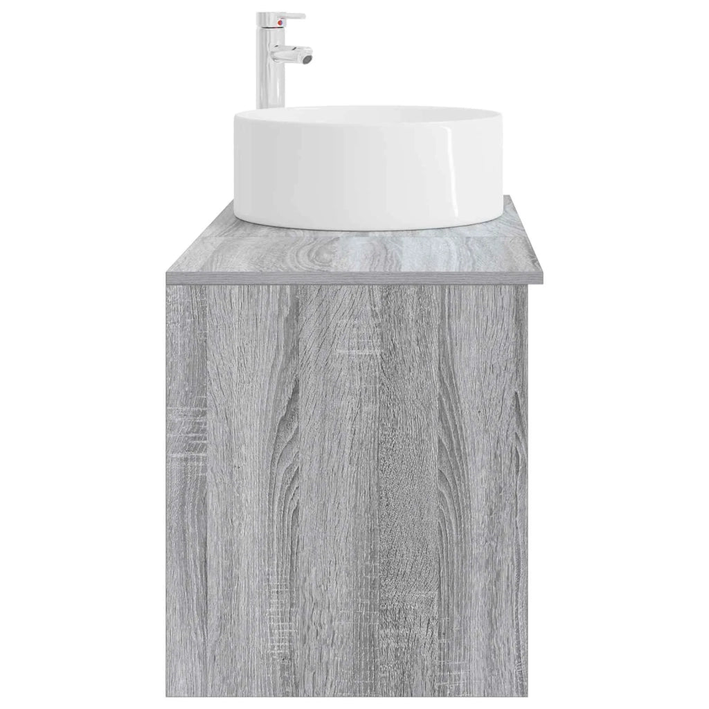 Set di mobili per il bagno 2 pcs Sonoma grigio 3403933