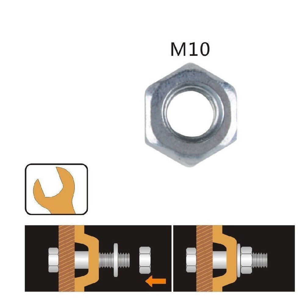 Trade Shop - Set Confezione 76gr. Dado Dadi Esagonali Bulloni Dimensione M10 Filettati 90854 -