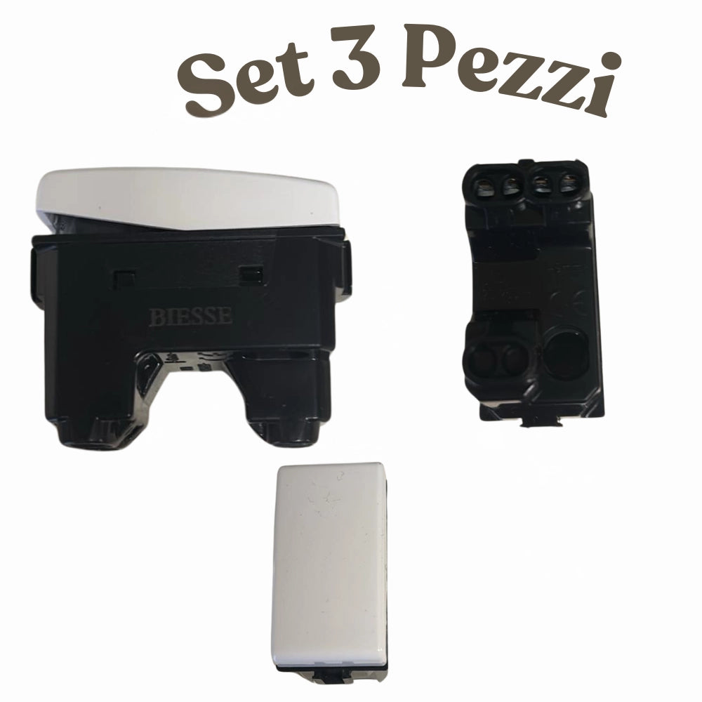 Kit interruttore unipolare illuminabile 16ax compatibile bticino matix *** numero pezzi 3, confezione 1