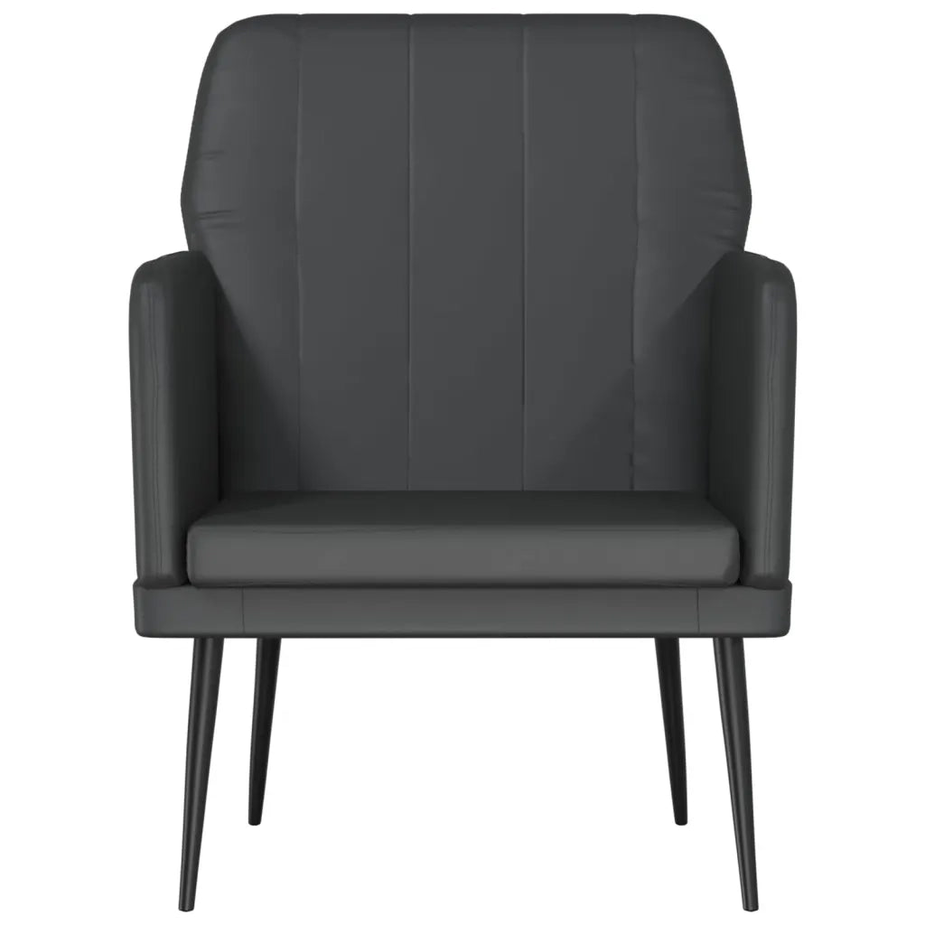 Divano Sedia-Poltrona Nera 61x78x80 cm Similpelle