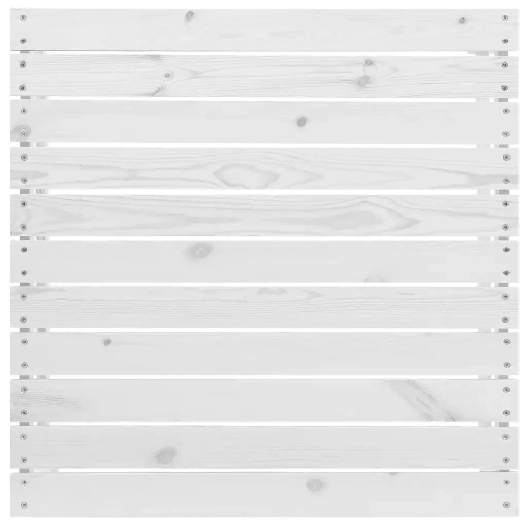 Set Divani da Giardino 7 pz Bianco in Legno Massello di Pino 3082588