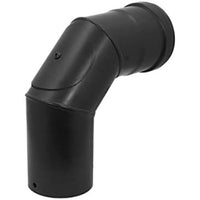 Curva gomito con ispezione 90  nero pellet (80mm)