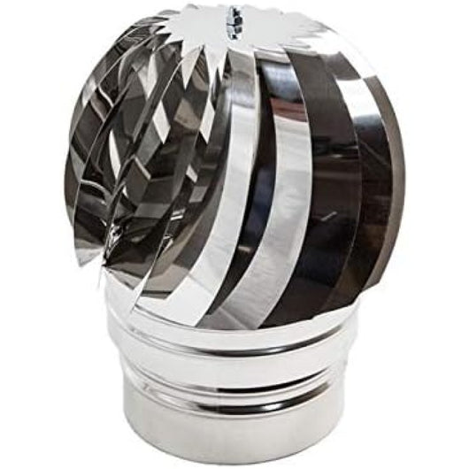 Fumaiolo radiante eolico inox base tonda (80mm)